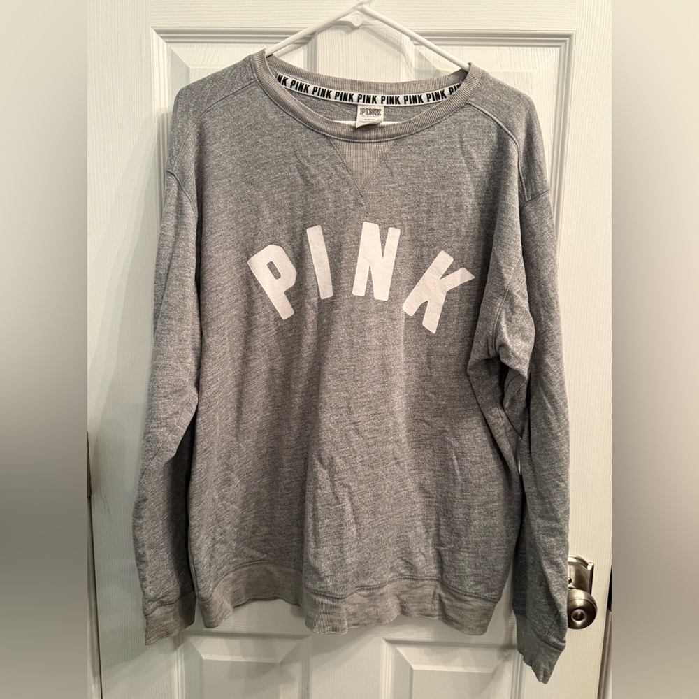Victoria's Secret Heather Gray PINK Crewneck Sweatshirt